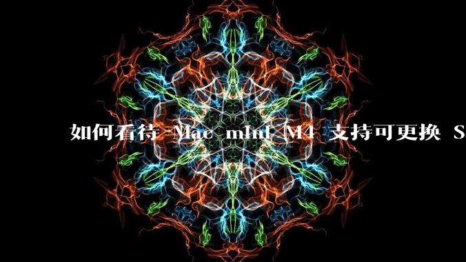 如何看待 Mac mini M4 支持可更换 SSD？
